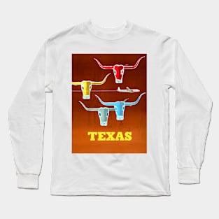 Texas Travel Advertisement 1953 Glanzman Parker Long Sleeve T-Shirt